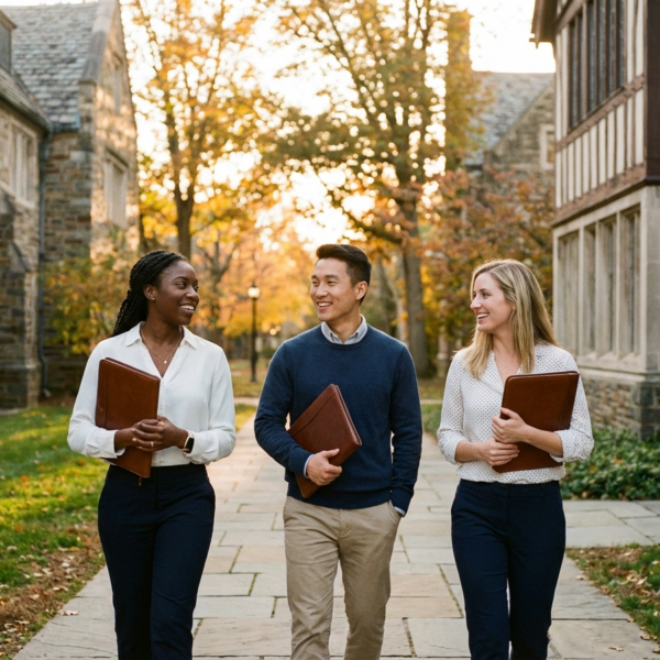 Students walking together representing the AHPLEX program at Kingdom College of Natural Health